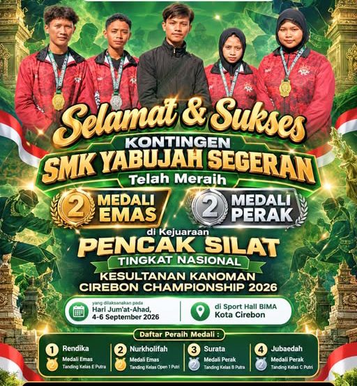 Kontingen Pencak Silat SMK Yabujah Segeran Raih 2 Medali Emas dan 2 Medali Perak di Kejuaraan Nasional